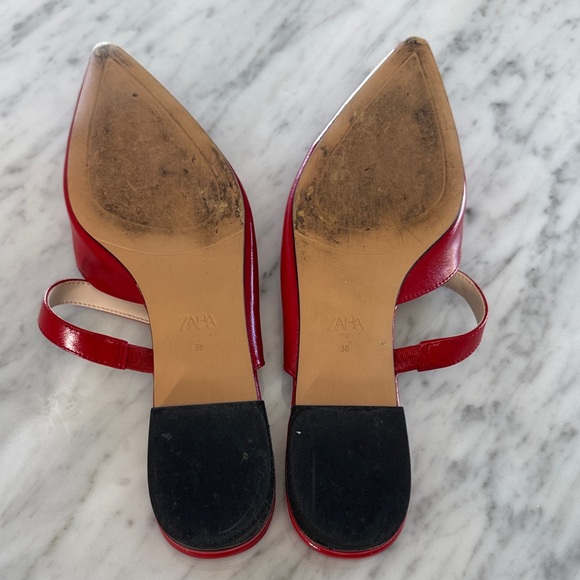 Zara Women's Vibrant Red Mules - Picture 4 of 5